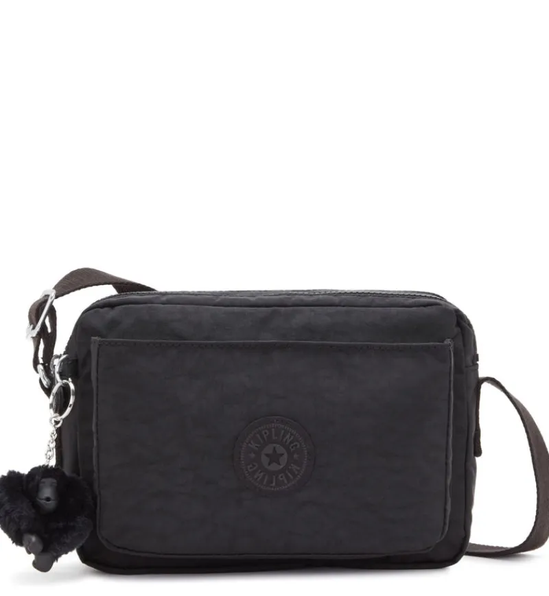 Kipling Shoulder Bags | Crossbodys-ABANU M Versatile Medium Crossbody with Adjustable Shoulder Strap - Black Noir (black)