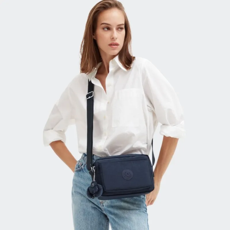Kipling Shoulder Bags | Crossbodys-ABANU M Versatile Medium Crossbody with Adjustable Shoulder Strap - Blue Bleu 2 (blue)