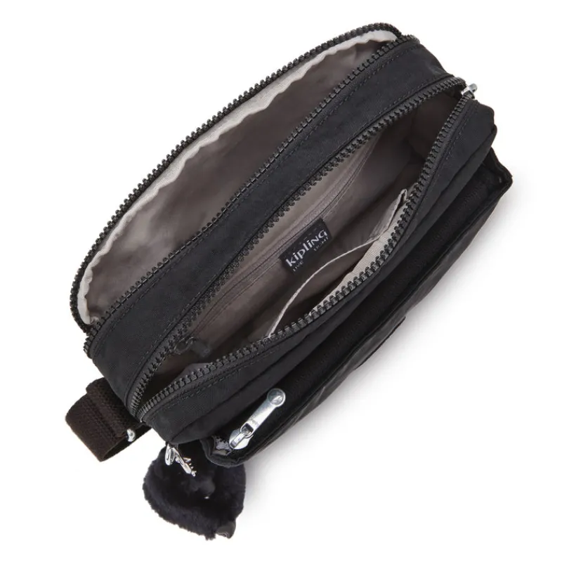 Kipling Shoulder Bags | Crossbodys-ABANU M Versatile Medium Crossbody with Adjustable Shoulder Strap - Black Noir (black)