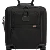 London Luggage Softside Luggage-Alpha 3 Compact 4 Wheeled Brief- Black