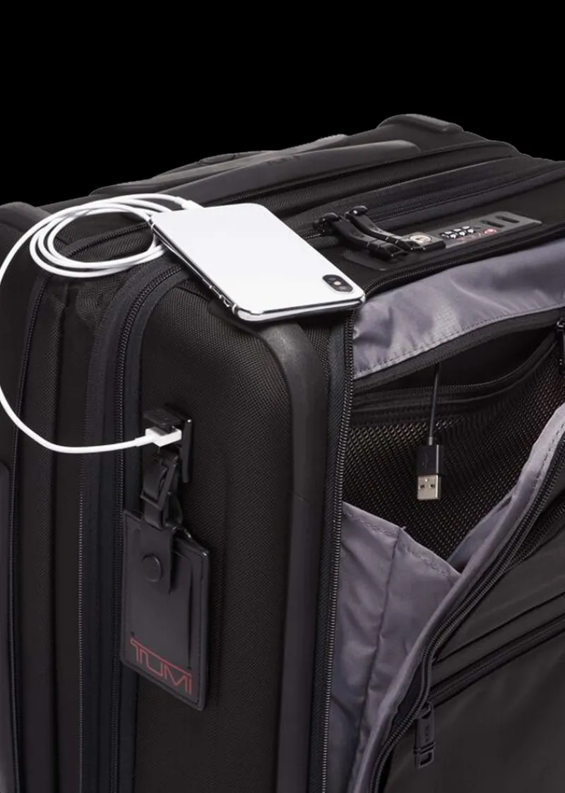 Tumi Spinner (4 Wheel) | Softside Luggage-Alpha 3 Continental Expandable 4 Wheeled Carry-On - Black