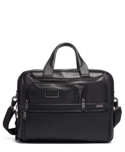Tumi Briefcases-ALPHA 3 Expandable Laptop Briefcase - Black