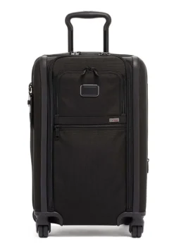 Tumi Spinner (4 Wheel) | Cabin Luggage-Alpha 3 International Dual Access 4 Wheeled Carry-On - Black