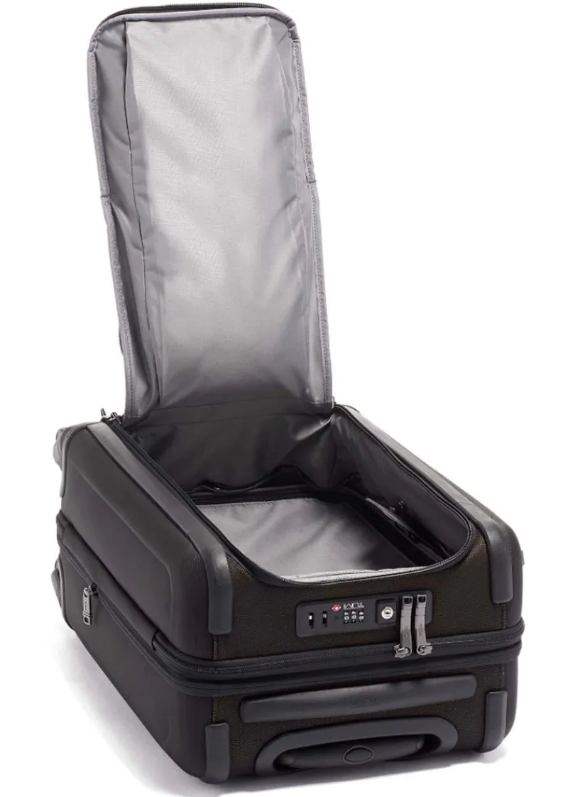 Tumi Spinner (4 Wheel) | Cabin Luggage-Alpha 3 International Dual Access 4 Wheeled Carry-On - Black