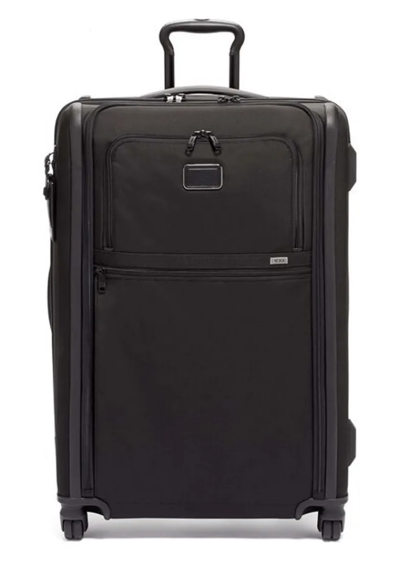 Tumi Spinner (4 Wheel) | Softside Luggage-Alpha 3 Medium Trip Expandable 4 Wheeled Packing Case - Black