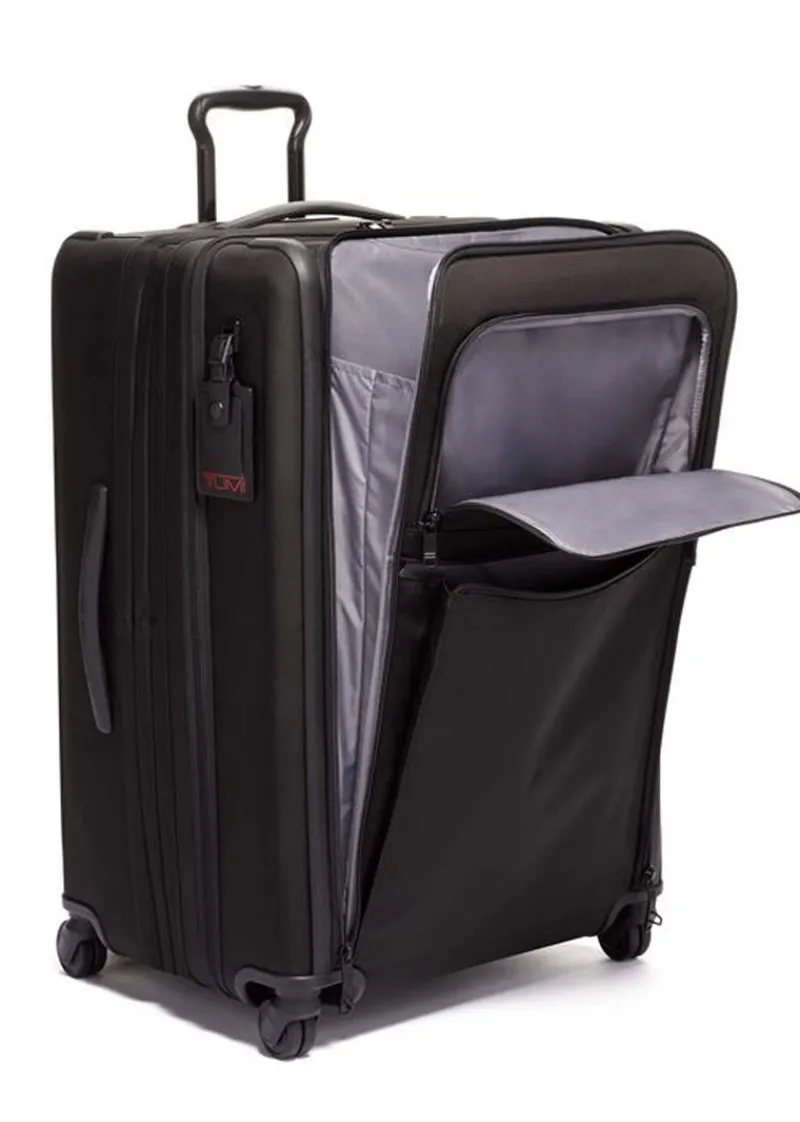 Tumi Spinner (4 Wheel) | Softside Luggage-Alpha 3 Medium Trip Expandable 4 Wheeled Packing Case - Black