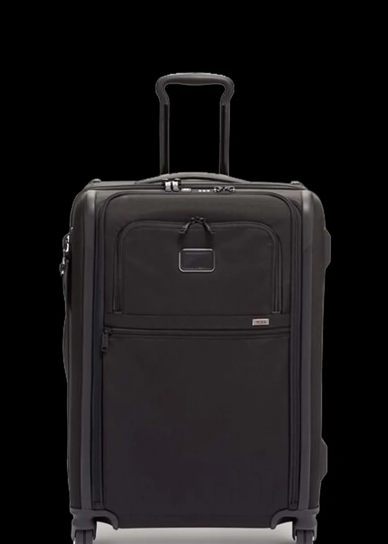 Tumi Spinner (4 Wheel) | Softside Luggage-Alpha 3 Short Trip Expandable 4 Wheeled Packing Case - Black