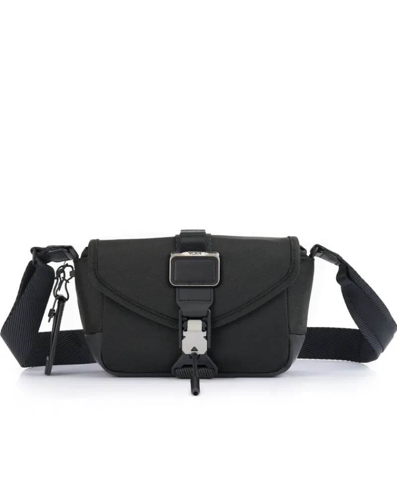 London Luggage Crossbodys-ALPHA BRAVO Compass Flap Crossbody - Black