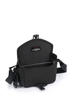 London Luggage Crossbodys-ALPHA BRAVO Compass Flap Crossbody - Black