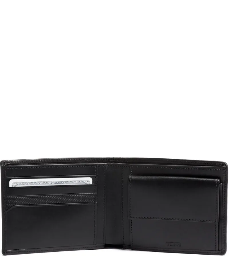Tumi Wallets-ALPHA GLOBAL WALLET WITH COIN POCKET - BLACK