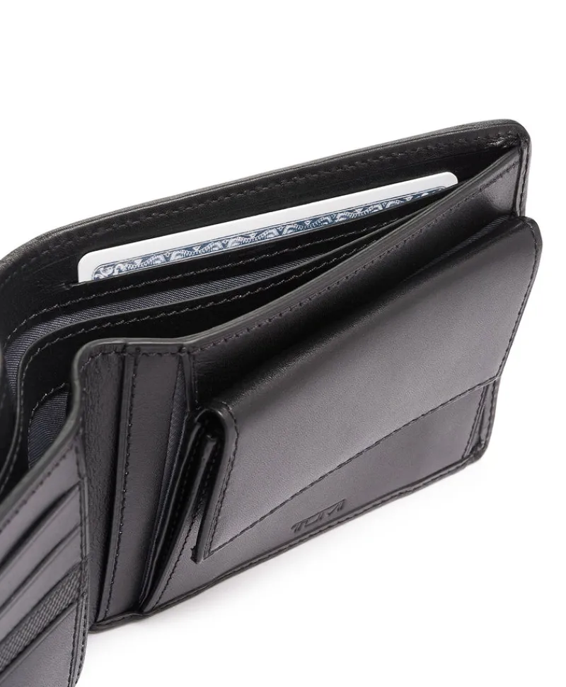 Tumi Wallets-ALPHA GLOBAL WALLET WITH COIN POCKET - BLACK