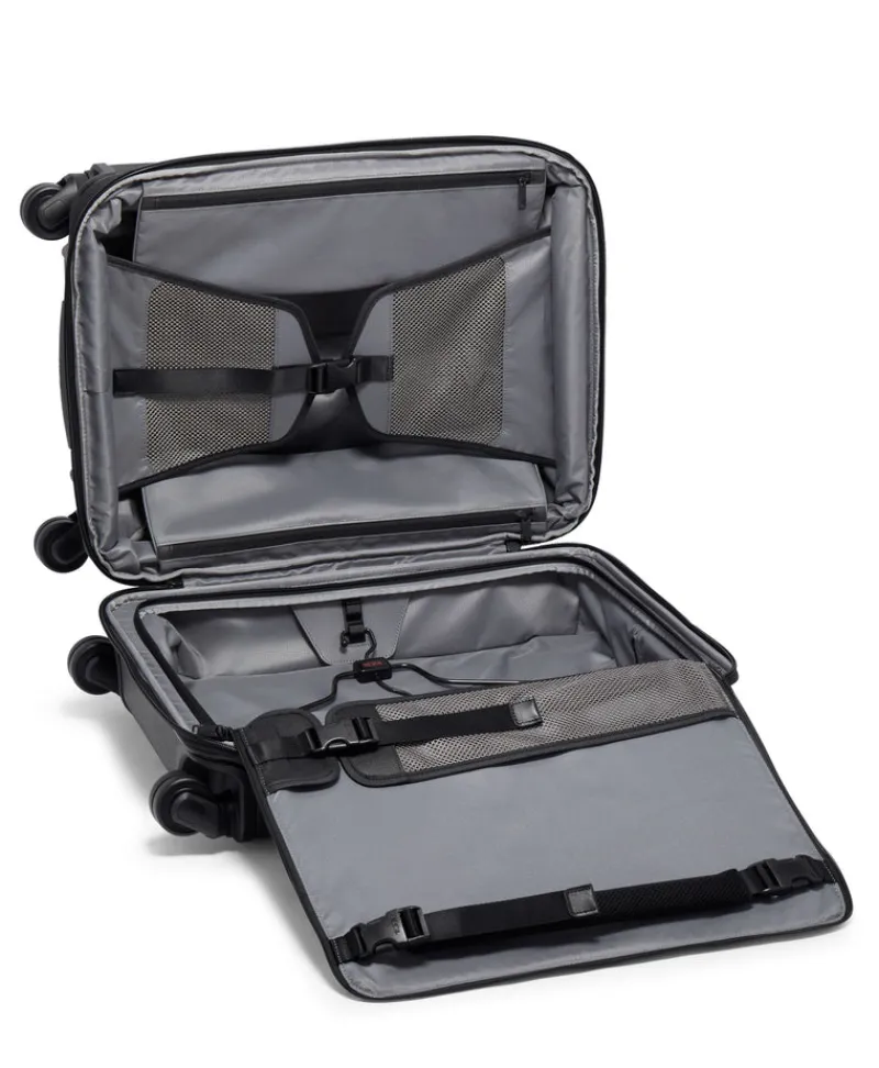 Tumi Spinner (4 Wheel) | Hardside Luggage-ALPHA HYBRID 4 Wheeled Continental Expandable Carry-On Small - Black
