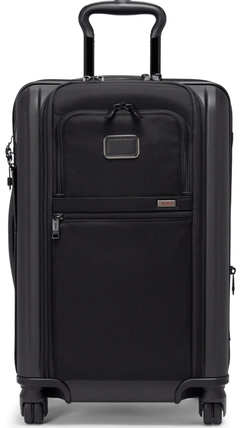 Tumi Spinner (4 Wheel) | Hardside Luggage-ALPHA HYBRID 4 Wheeled International Expandable Carry-On Small - Black