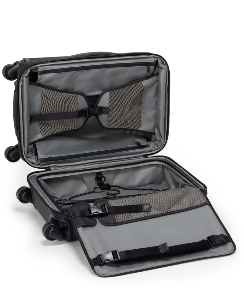 Tumi Spinner (4 Wheel) | Hardside Luggage-ALPHA HYBRID 4 Wheeled International Expandable Carry-On Small - Black