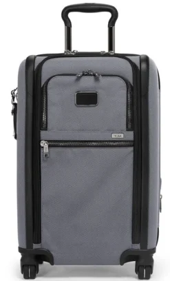 London Luggage Spinner (4 Wheel) | Hardside Luggage-ALPHA X International Dual Access 4 Wheeled Expandable Carry-On 56cm - Meteor Grey