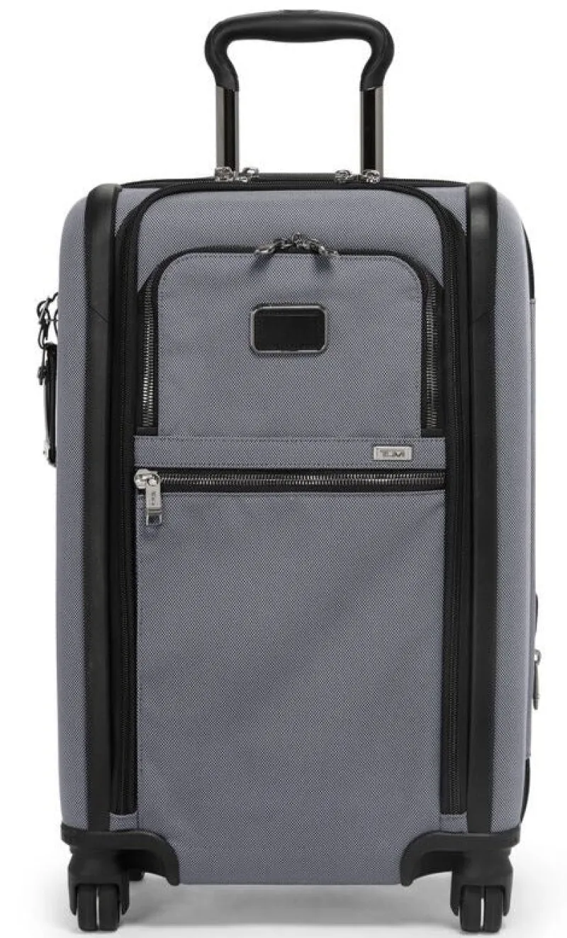 London Luggage Spinner (4 Wheel) | Hardside Luggage-ALPHA X International Dual Access 4 Wheeled Expandable Carry-On 56cm - Meteor Grey