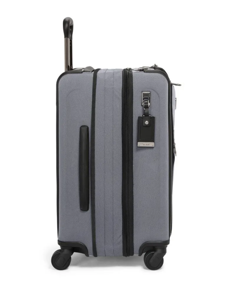 London Luggage Spinner (4 Wheel) | Hardside Luggage-ALPHA X International Dual Access 4 Wheeled Expandable Carry-On 56cm - Meteor Grey