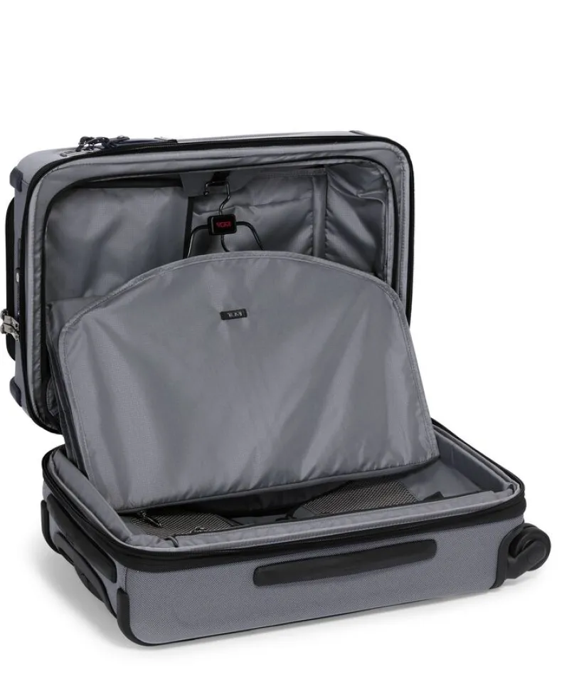 London Luggage Spinner (4 Wheel) | Hardside Luggage-ALPHA X International Dual Access 4 Wheeled Expandable Carry-On 56cm - Meteor Grey