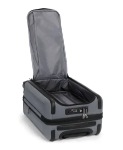 London Luggage Spinner (4 Wheel) | Hardside Luggage-ALPHA X International Dual Access 4 Wheeled Expandable Carry-On 56cm - Meteor Grey