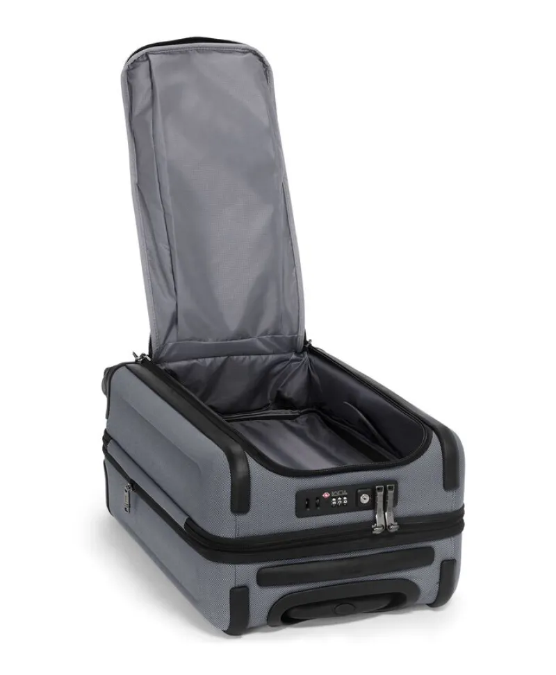 London Luggage Spinner (4 Wheel) | Hardside Luggage-ALPHA X International Dual Access 4 Wheeled Expandable Carry-On 56cm - Meteor Grey