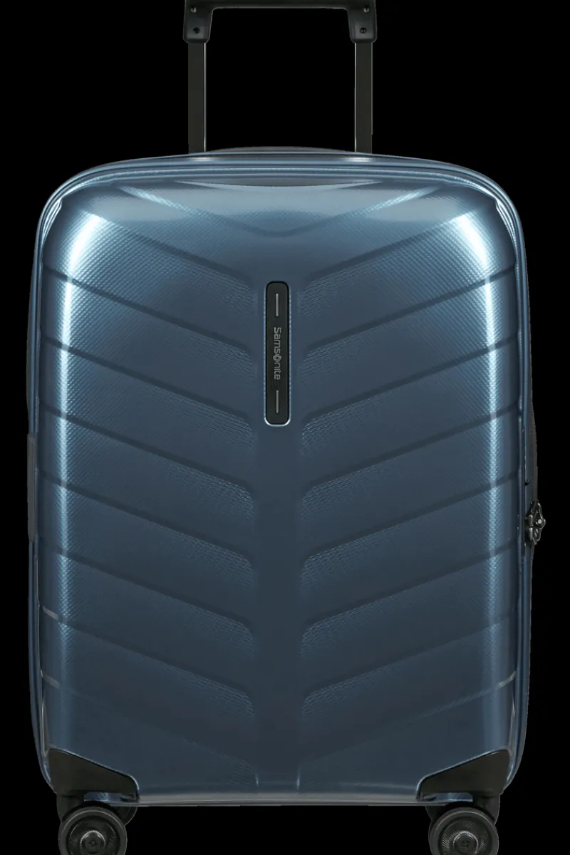 Samsonite Spinner (4 Wheel) | Hardside Luggage-ATTRIX Spinner Expandable (4 wheels) 55cm (20/23cm) - Steel Blue
