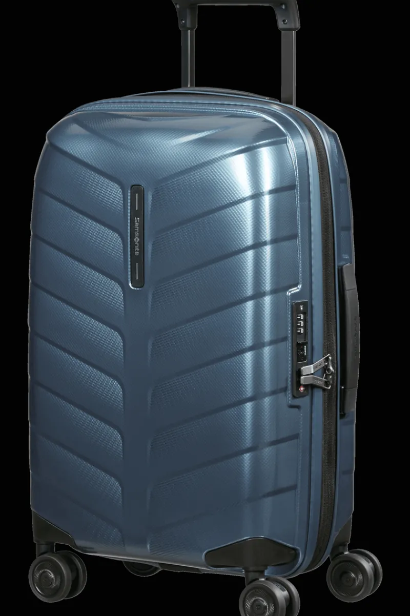Samsonite Spinner (4 Wheel) | Hardside Luggage-ATTRIX Spinner Expandable (4 wheels) 55cm (23/26cm) - Steel Blue