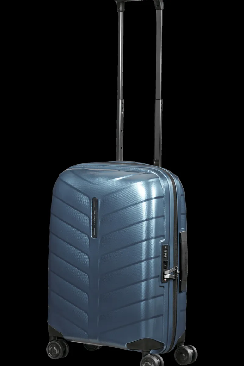 Samsonite Spinner (4 Wheel) | Hardside Luggage-ATTRIX Spinner Expandable (4 wheels) 55cm (20/23cm) - Steel Blue