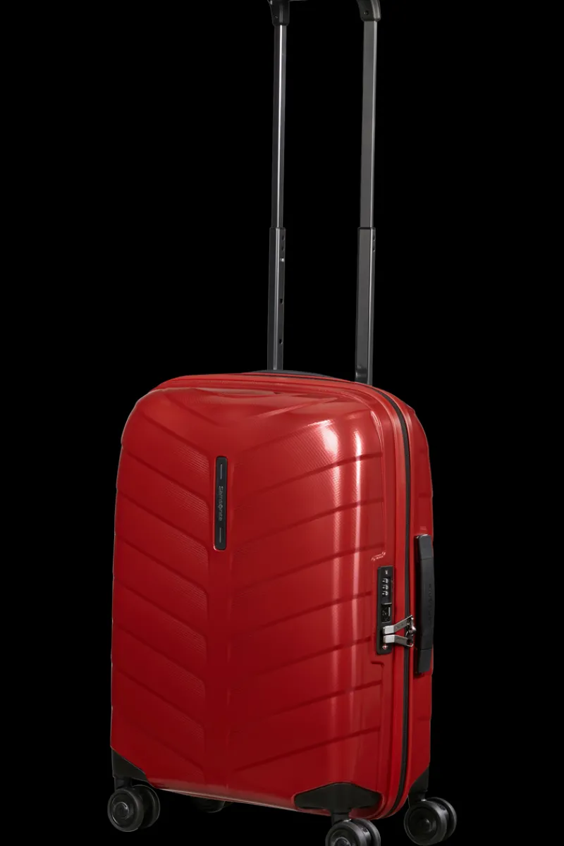 Samsonite Spinner (4 Wheel) | Hardside Luggage-ATTRIX Spinner Expandable (4 wheels) 55cm (20/23cm) - Red