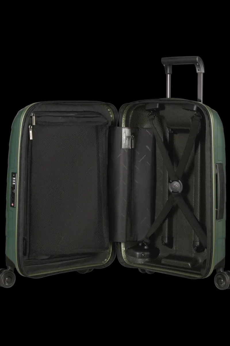 Samsonite Spinner (4 Wheel) | Hardside Luggage-ATTRIX Spinner Expandable (4 wheels) 55cm (23/26cm) - Basil Green