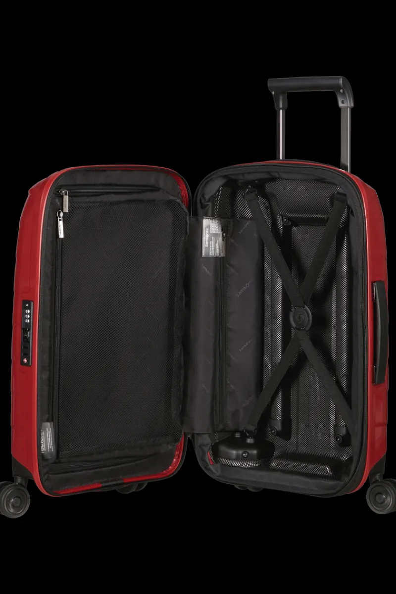 Samsonite Spinner (4 Wheel) | Hardside Luggage-ATTRIX Spinner Expandable (4 wheels) 55cm (20/23cm) - Red