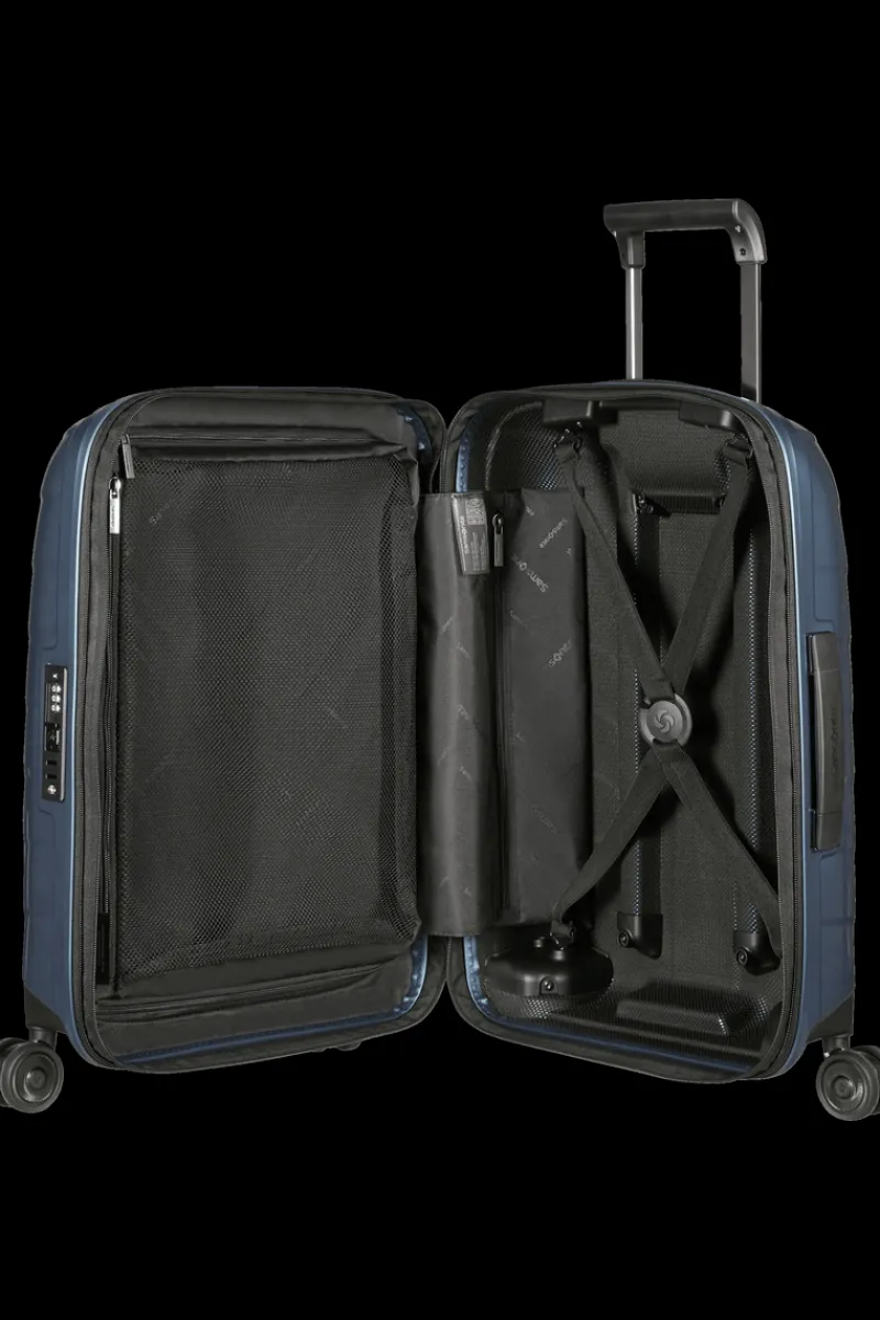 Samsonite Spinner (4 Wheel) | Hardside Luggage-ATTRIX Spinner Expandable (4 wheels) 55cm (23/26cm) - Steel Blue