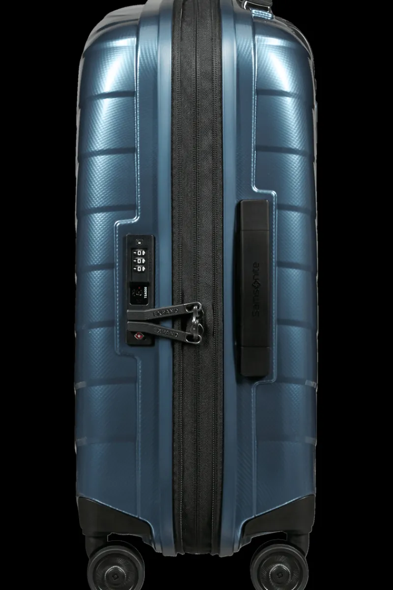 Samsonite Spinner (4 Wheel) | Hardside Luggage-ATTRIX Spinner Expandable (4 wheels) 55cm (20/23cm) - Steel Blue