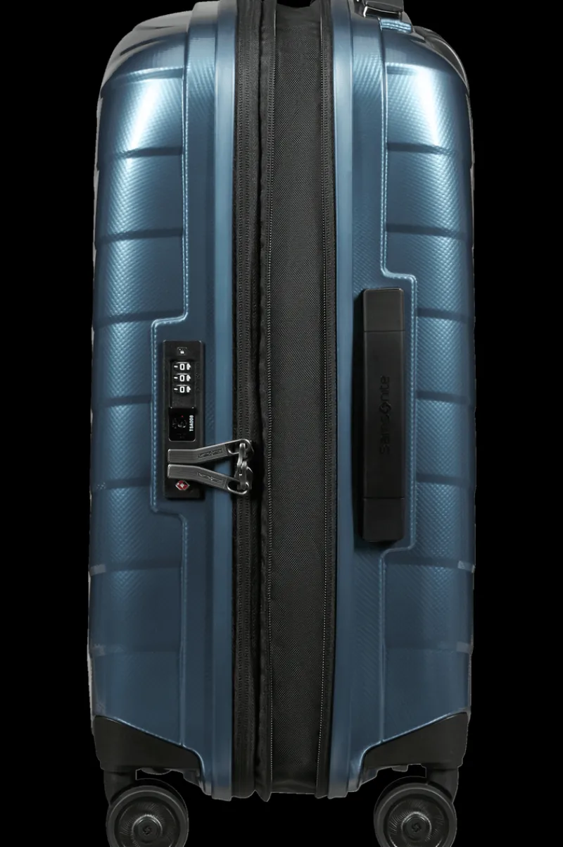 Samsonite Spinner (4 Wheel) | Hardside Luggage-ATTRIX Spinner Expandable (4 wheels) 55cm (23/26cm) - Steel Blue