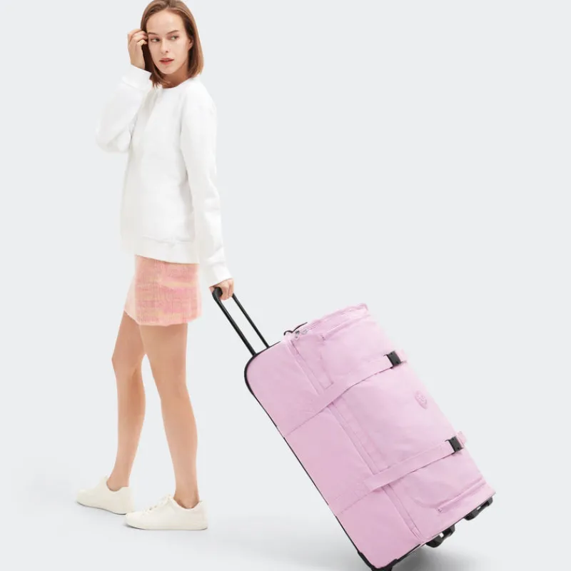 Kipling Softside Luggage-AVIANA Large Wheeled Suitcase - Blooming Pink