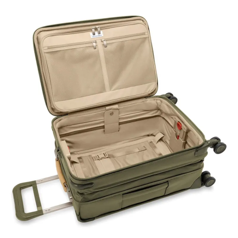 Briggs & Riley Spinner (4 Wheel)-BASELINE Essential Carry-On Spinner - Olive