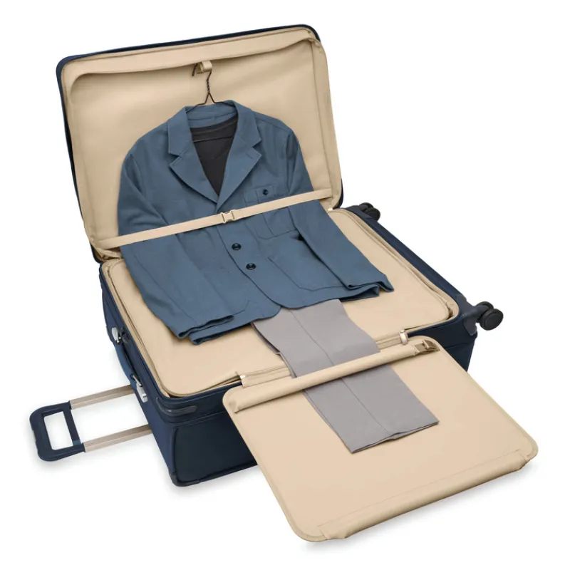 Briggs & Riley Spinner (4 Wheel) | Softside Luggage-Baseline Extra Large Expandable Spinner - Navy