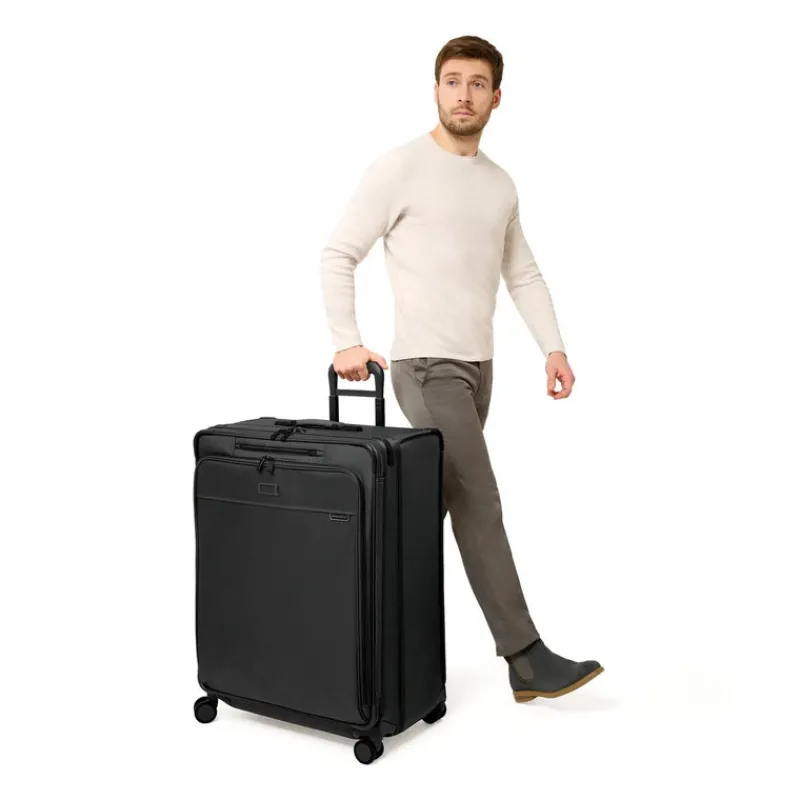 Briggs & Riley Spinner (4 Wheel) | Softside Luggage-Baseline Extra Large Expandable Spinner - Black