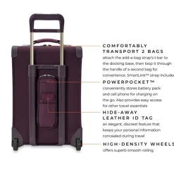 Briggs & Riley Upright (2 Wheel) | Cabin Luggage-BASELINE Limited Edition Essential 2-Wheel Expandable Carry-On - Plum