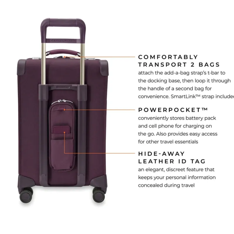 Briggs & Riley Spinner (4 Wheel) | Cabin Luggage-BASELINE Limited Edition Essential Carry-On Spinner - Plum