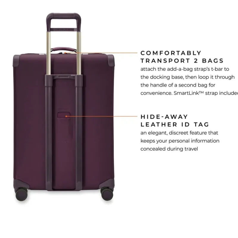 Briggs & Riley Spinner (4 Wheel) | Softside Luggage-BASELINE Limited Edition Large Expandable Spinner - Plum