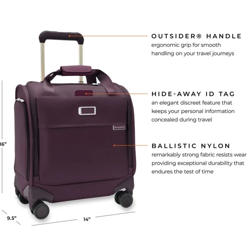 Briggs & Riley Spinner (4 Wheel) | Cabin Luggage-BASELINE Limited Edition Cabin Spinner - Plum