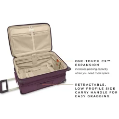 Briggs & Riley Upright (2 Wheel) | Cabin Luggage-BASELINE Limited Edition Essential 2-Wheel Expandable Carry-On - Plum