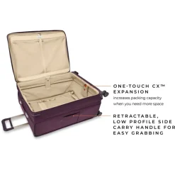 Briggs & Riley Spinner (4 Wheel) | Softside Luggage-BASELINE Limited Edition Extra Large Expandable Spinner - Plum
