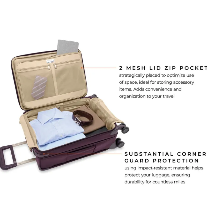 Briggs & Riley Spinner (4 Wheel) | Cabin Luggage-BASELINE Limited Edition Essential Carry-On Spinner - Plum
