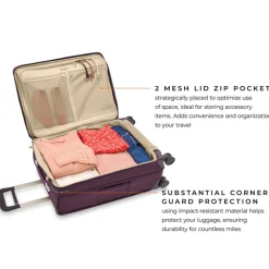 Briggs & Riley Spinner (4 Wheel) | Softside Luggage-BASELINE Limited Edition Medium Expandable Spinner - Plum
