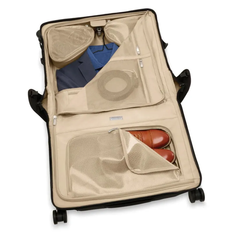 Briggs & Riley Garment Bags | Spinner (4 Wheel)-BASELINE Wide Carry-On Wheeled Garment Spinner - Black