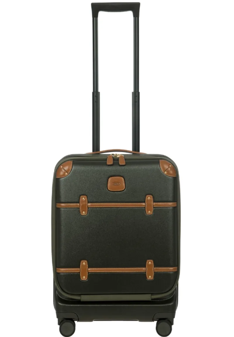 Brics Spinner (4 Wheel) | Hardside Luggage-Bellagio 3 Business Cabin Trolley - Olive