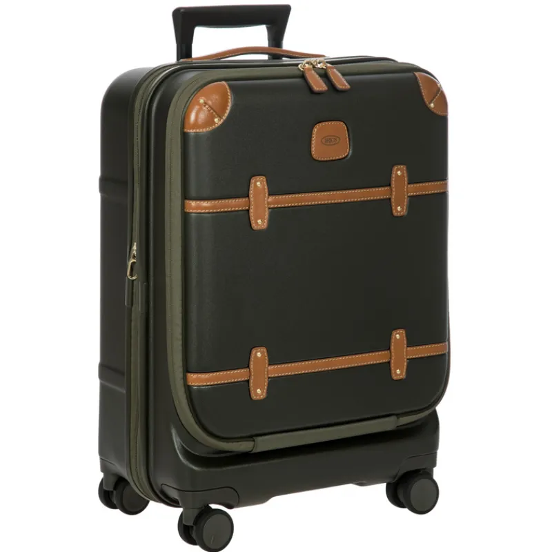 Brics Spinner (4 Wheel) | Hardside Luggage-Bellagio 3 Business Cabin Trolley - Olive