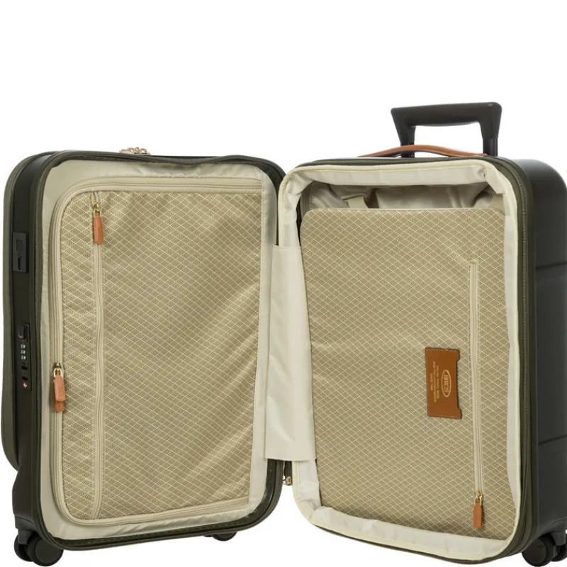 Brics Spinner (4 Wheel) | Hardside Luggage-Bellagio 3 Business Cabin Trolley - Olive
