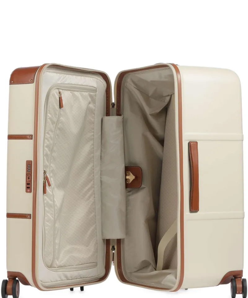 Brics Spinner (4 Wheel) | Hardside Luggage-Bellagio 3 Medium Travel Trunk - Cream